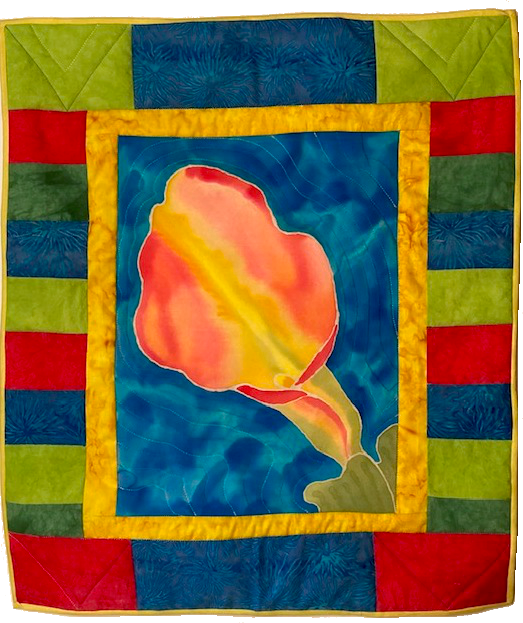 Image of hand-painted silk