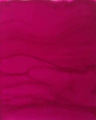 Silk Painting, Monochromatic Mountain Series, Fuchsia